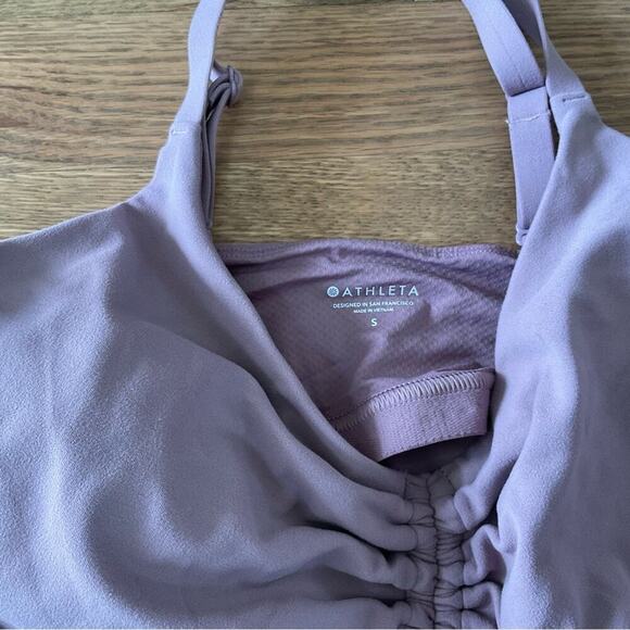 Athleta Women’s Cinch Longline Bra. Flora Pink Size Small - Picture 6 of 8